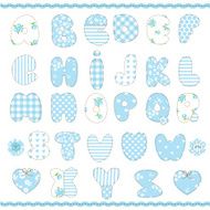 Patchwork scrapbook alphabet N2