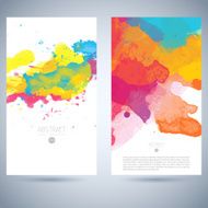 Set of vector watercolor template N83