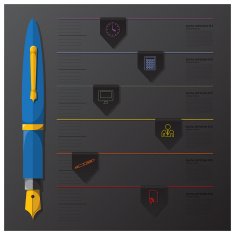 Education And Learning With Pen Scale Infographic
