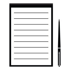 Icon notebook and pen N2