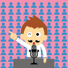 Orator vector cartoon free image download