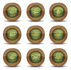 School Chalkboard Icons For Ui Game