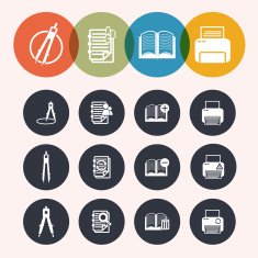 collection Circle Series icons Measurement Instrumentr notepad N2