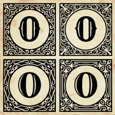 Old Paper with Decorative Number 0