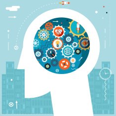 Businessman Head Idea Design Vector Illustration