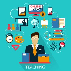 Flat design Freelance career Teaching