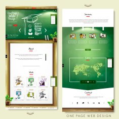 One page website template in education style free image download