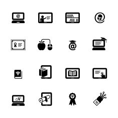 Online education icon set N3