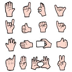 vector set of hands collection