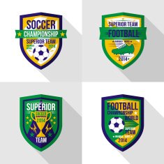 Soccer world championship emblem Superior team