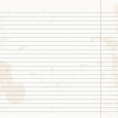 Clean sheet of exercise book striped