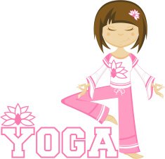 Cute Yoga Girl Learning Letter Y N16