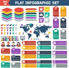 Flat infographic elements set N5