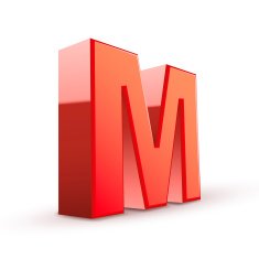 3d red letter M N6