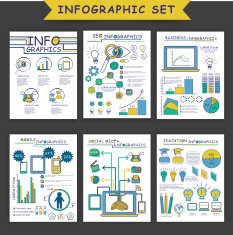 Set of different infographic templates layout