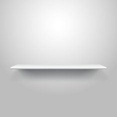 Realistic book shelf template vector illustration
