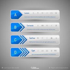 Modern tabs as design elements Business symbols N39
