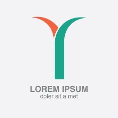 Stylish typographic logo template letter T