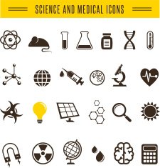 Scientist pack - Research Bio and chemistry icons