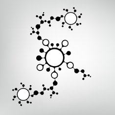 2d DNA molecule structure vector background N3