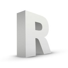 White Letter R N3