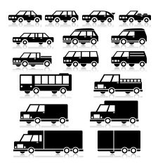 Vector Retro Vehicles Icon Set