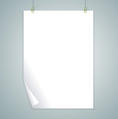 Vector white blank Flat Design