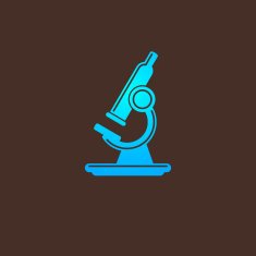 illustration with microscope icon science concept