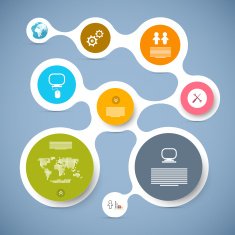 Circle Steps for Tutorial Infographics Template