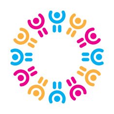 Social networking diversity circle happy logo icon