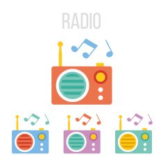Vector radio icons
