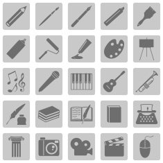 Vector Set of Art Icons N16
