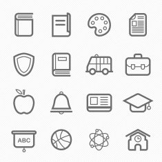 education symbol line icon