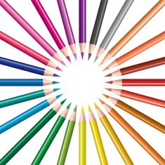 vector set of colored pencils N25