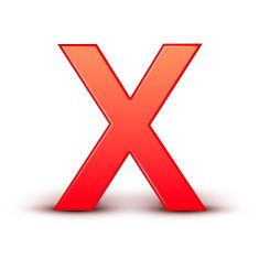 3D Red Letter X N9 free image download