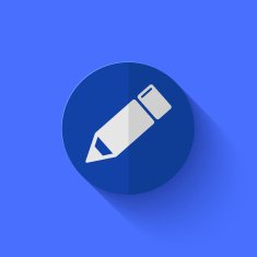 Vector modern flat blue circle icon N13
