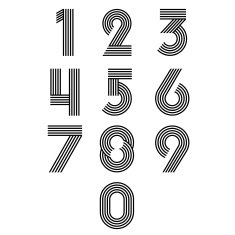 Modern stripes funky numbers set N2