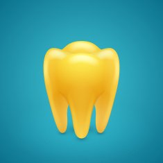 Gold human teeth