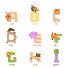 Alphabet Animal A-I
