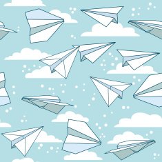 Paper planes seamless texture N5