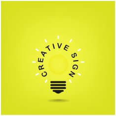 creative light bulb sign business idea