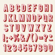 Vector Retro Alphabet N2