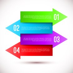 Modern business infographics arrow template