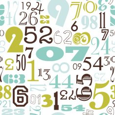 Seamless Numbers background in retro vintage style N2