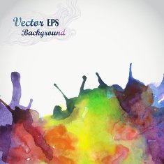 Abstract hand drawn watercolor N10