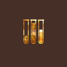 illustration with laboratory equipment icon