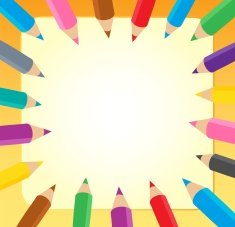 Frame with crayons 1