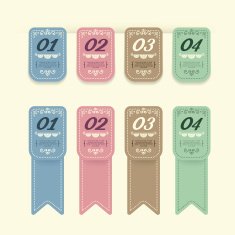 Vintage Design Labels infographic template N3
