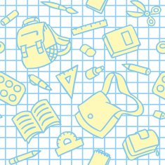 School pattern with education supplies N18