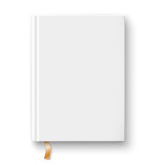 Blank book template with gold bookmark